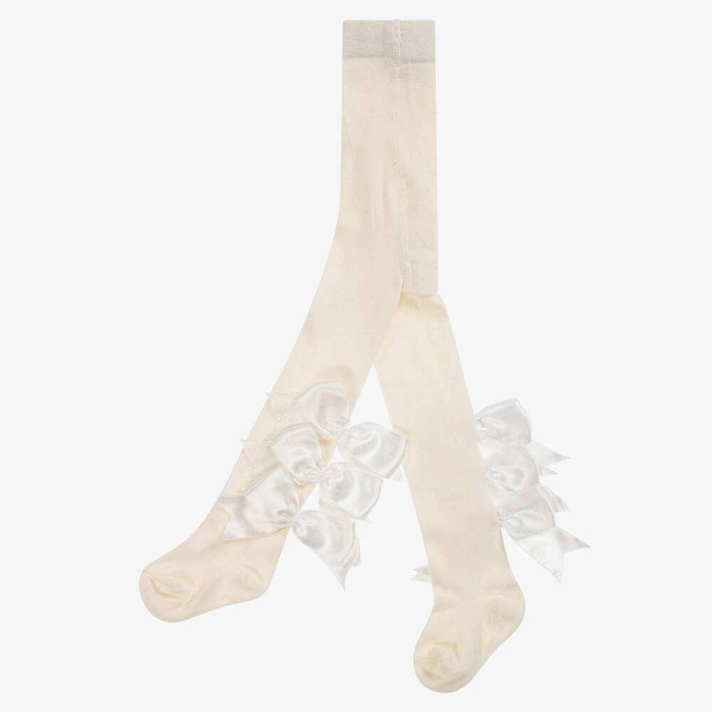 Beau KiD-كولون بفيونكة قطن لون عاجي | Childrensalon