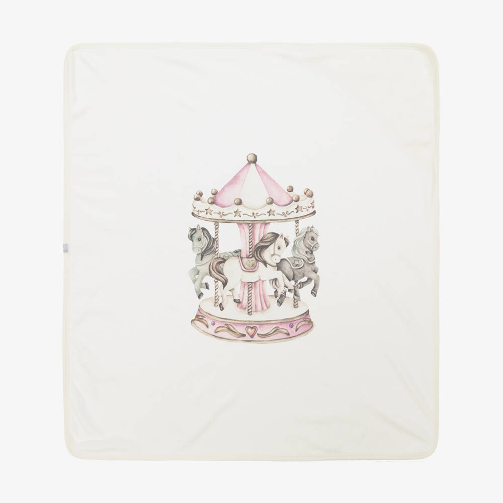 Beau KiD-طقم أفرول قطن لون زهري وعاجي للمولودات | Childrensalon