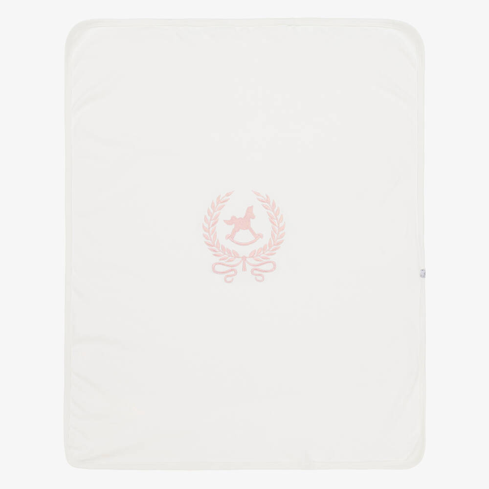 Beau KiD-طقم أفرول أطفال بناتي قطن جيرسي لون عاجي و زهري | Childrensalon