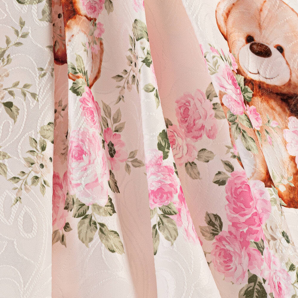 Beau KiD-فستان بطبعة تيدي بير جاكار لون عاجي | Childrensalon