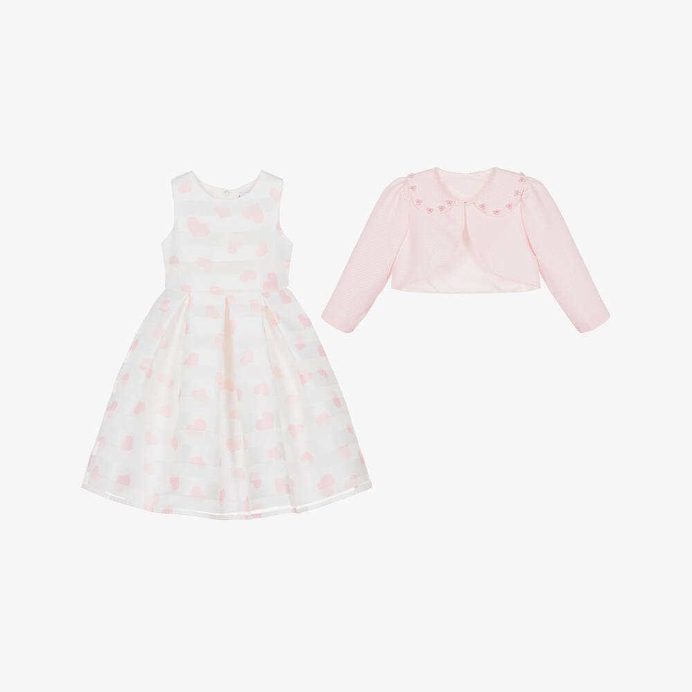 Beau KiD-Girls Pale Pink Tulle Dress & Cropped Jacket Set | Childrensalon