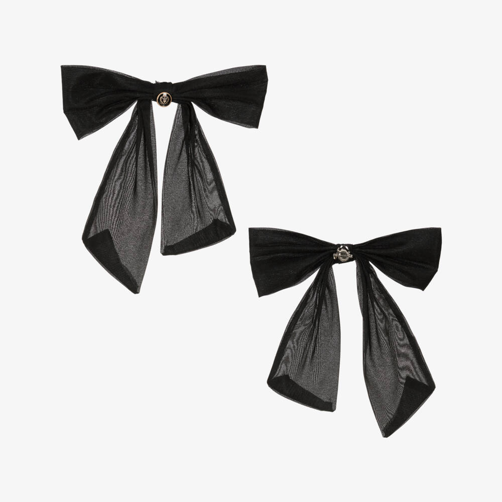 Beau KiD-طقم تنورة محبوك مع بروش فيونكة لون أسود وزهري | Childrensalon