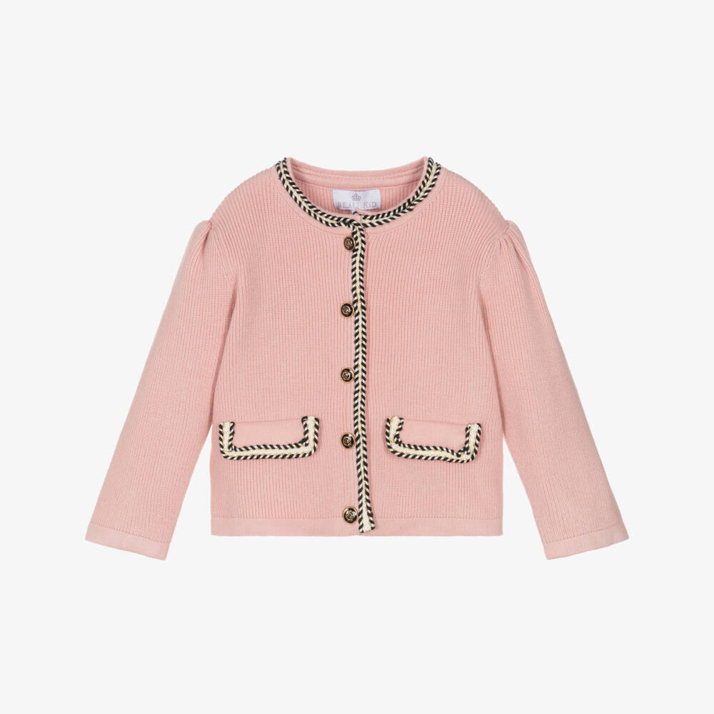 Beau KiD-طقم تنورة محبوك مع بروش فيونكة لون أسود وزهري | Childrensalon