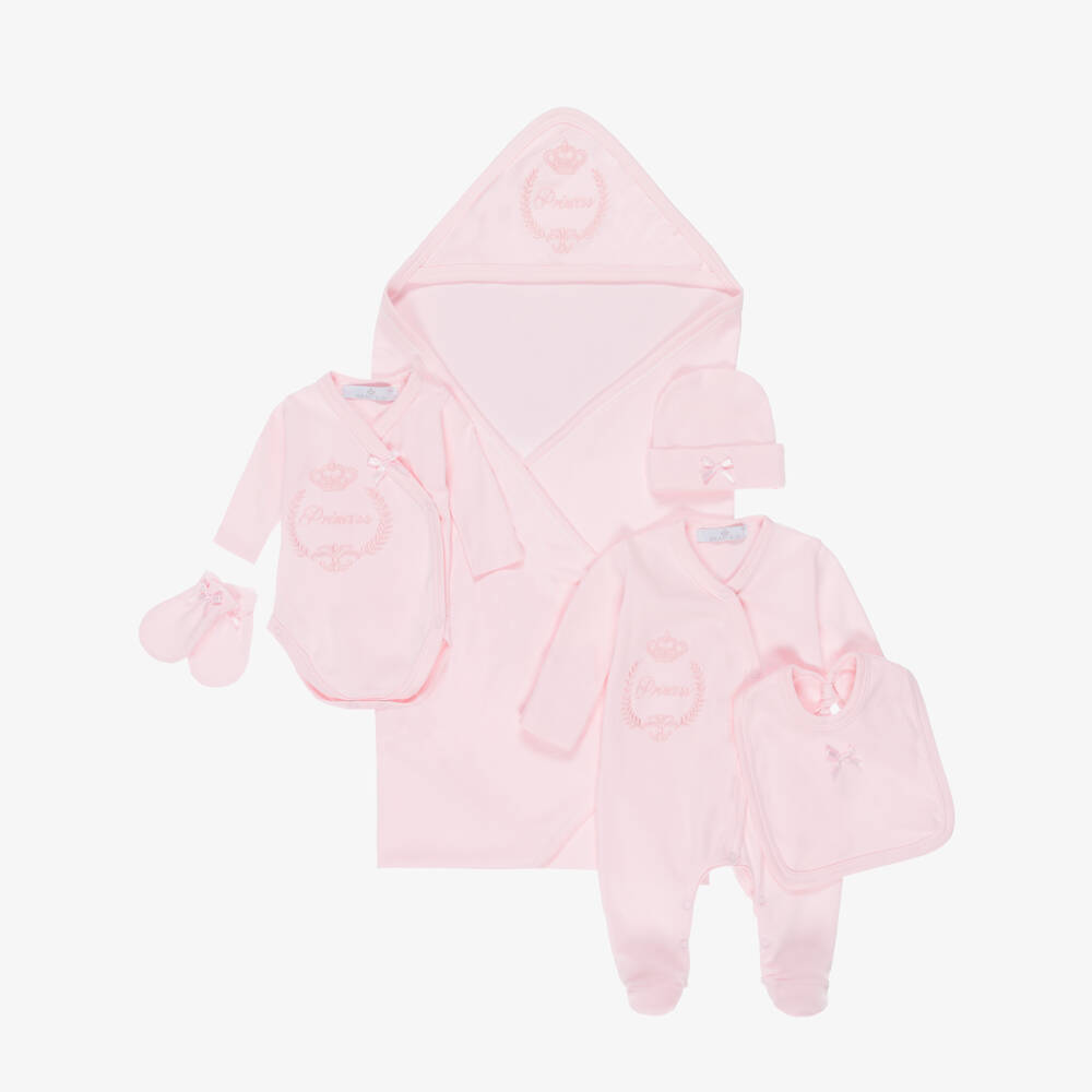 Beau KiD-Розовый комплект с комбинезоном (6предметов) | Childrensalon