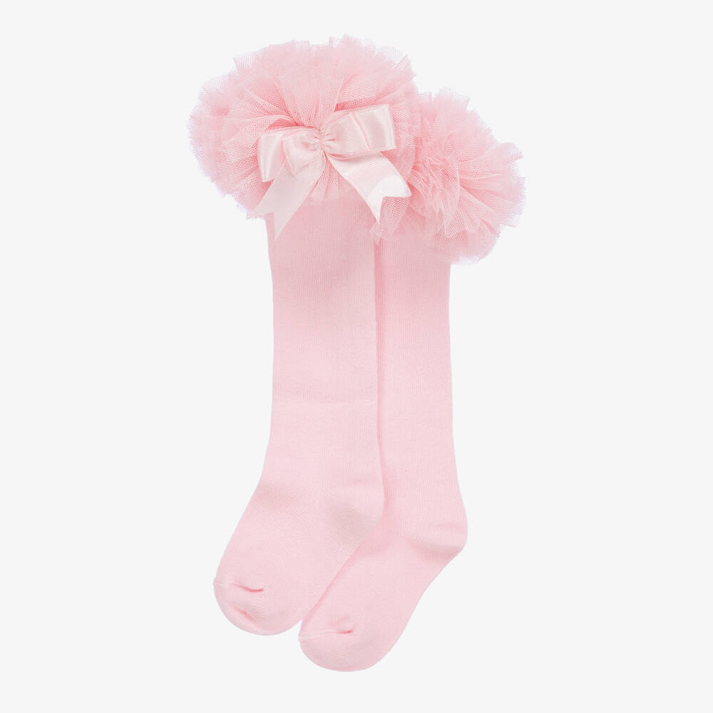 Beau KiD-Розовые хлопковые носки с рюшами для девочек | Childrensalon
