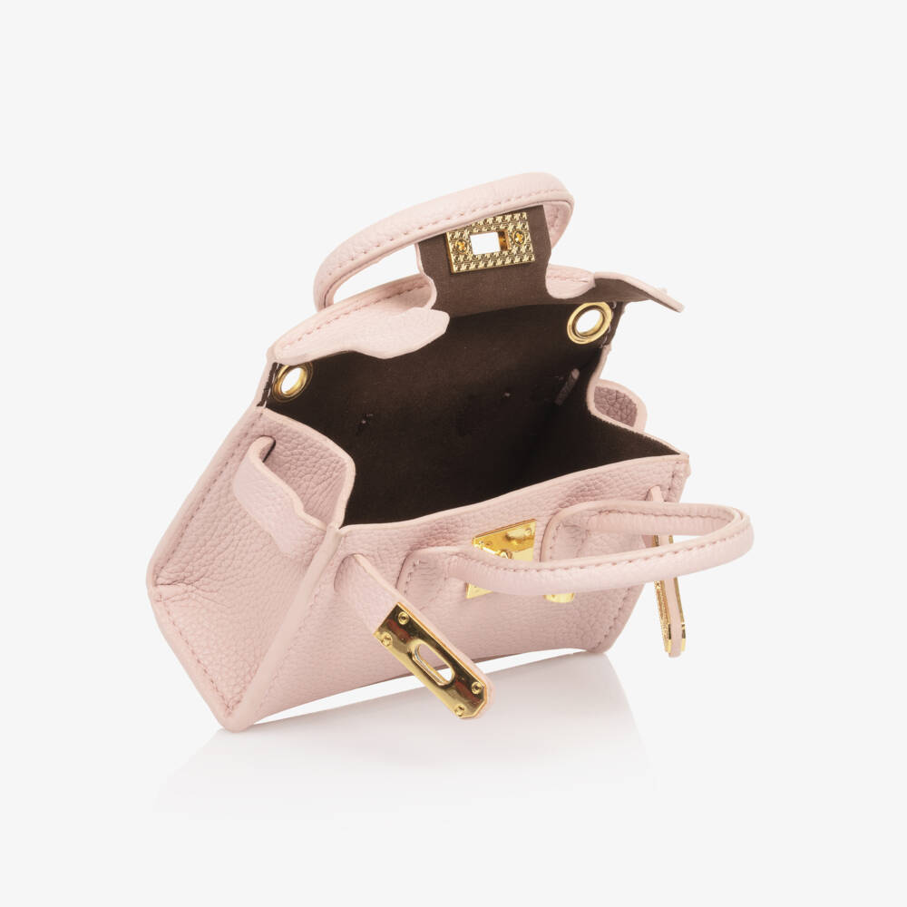 Beau KiD-Girls Pink Faux Leather Handbag (13cm) | Childrensalon