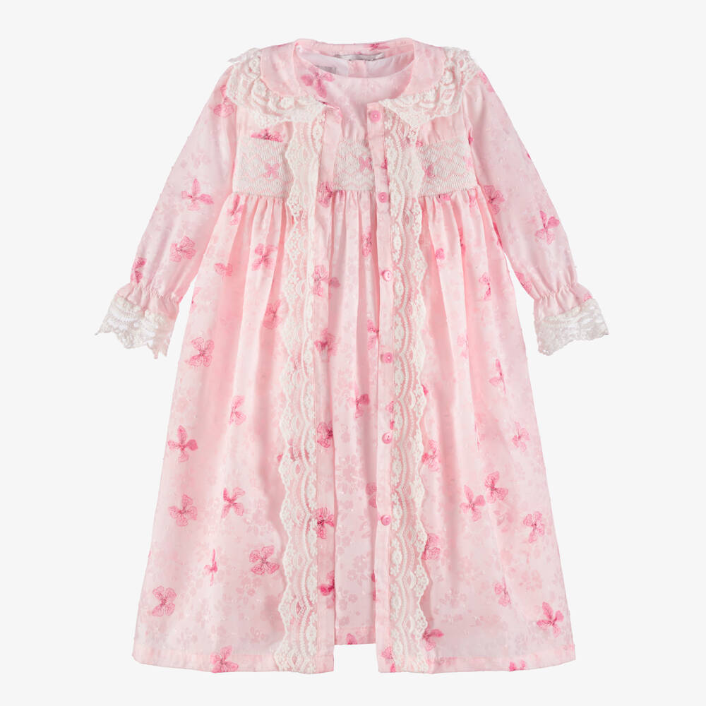 Beau KiD-طقم فستان نوم بطبعة ورود لون زهري للبنات | Childrensalon