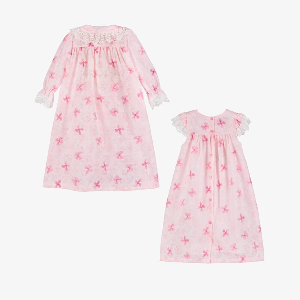 Beau KiD-Girls Pink Floral Print Nightdress Set | Childrensalon
