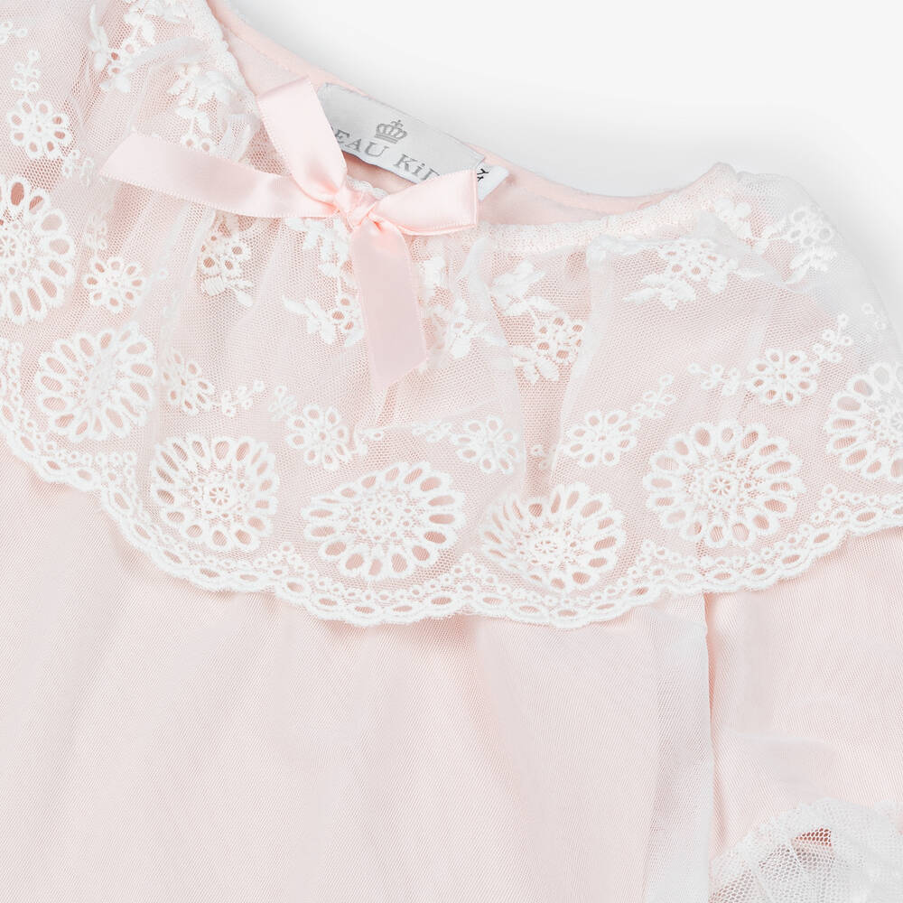 Beau KiD-Girls Pink Jersey & Tulle Pyjamas | Childrensalon