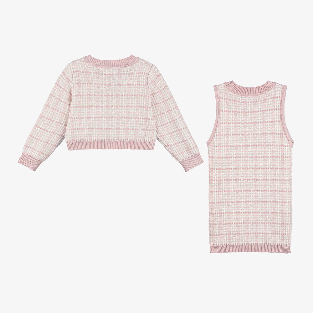 Beau KiD-طقم فستان محبوك لون زهري | Childrensalon