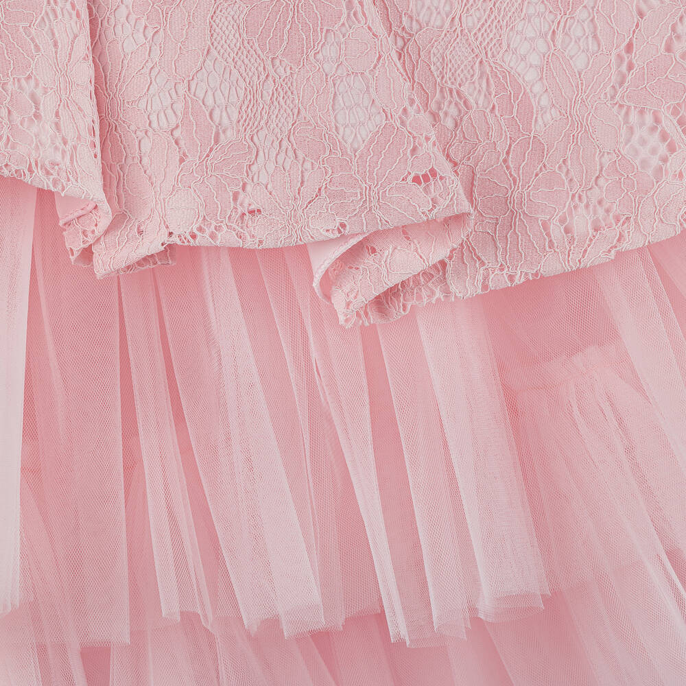 Beau KiD-فستان دانتيل وتول لون زهري | Childrensalon