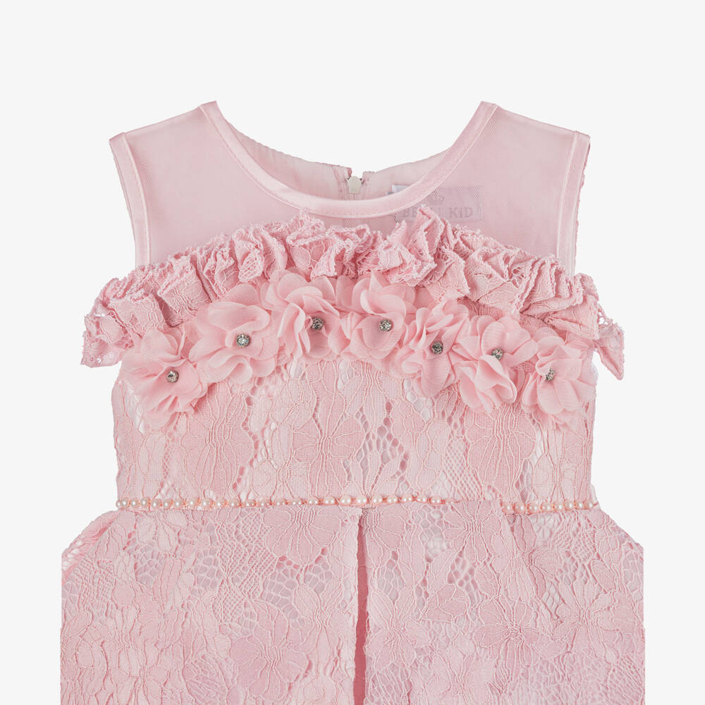 Beau KiD-فستان دانتيل وتول لون زهري | Childrensalon