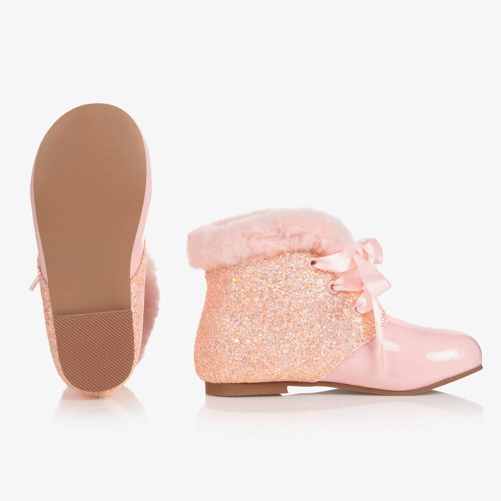 Beau KiD-Girls Pink Leather Boots | Childrensalon