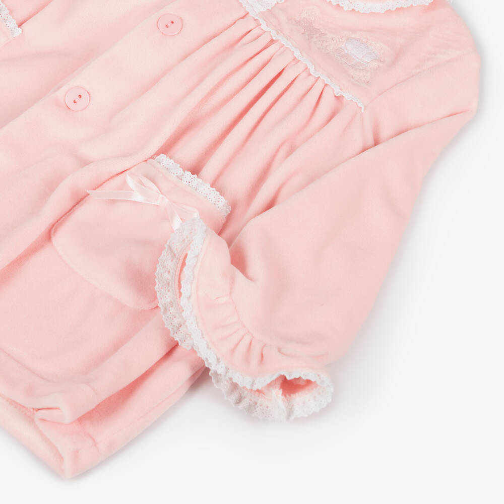 Beau KiD-Girls Pink Velour Pyjamas | Childrensalon