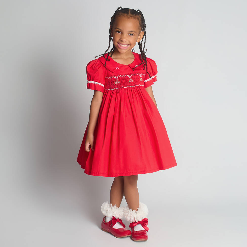 Beau KiD-Красное платье из хлопка для девочек | Childrensalon