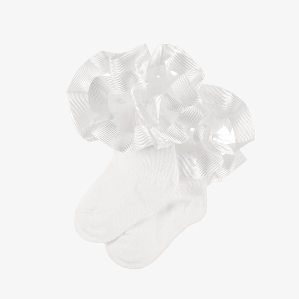 Beau KiD-Белые носки с рюшами для девочек | Childrensalon