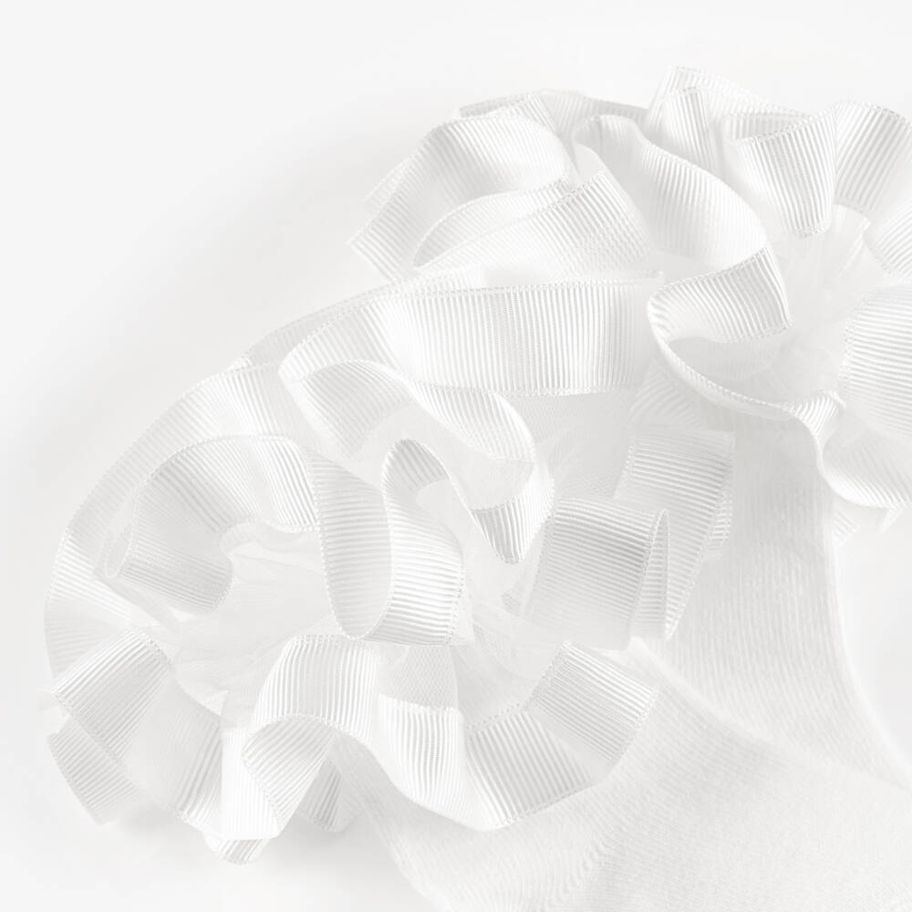 Beau KiD-Белые носки с рюшами для девочек | Childrensalon