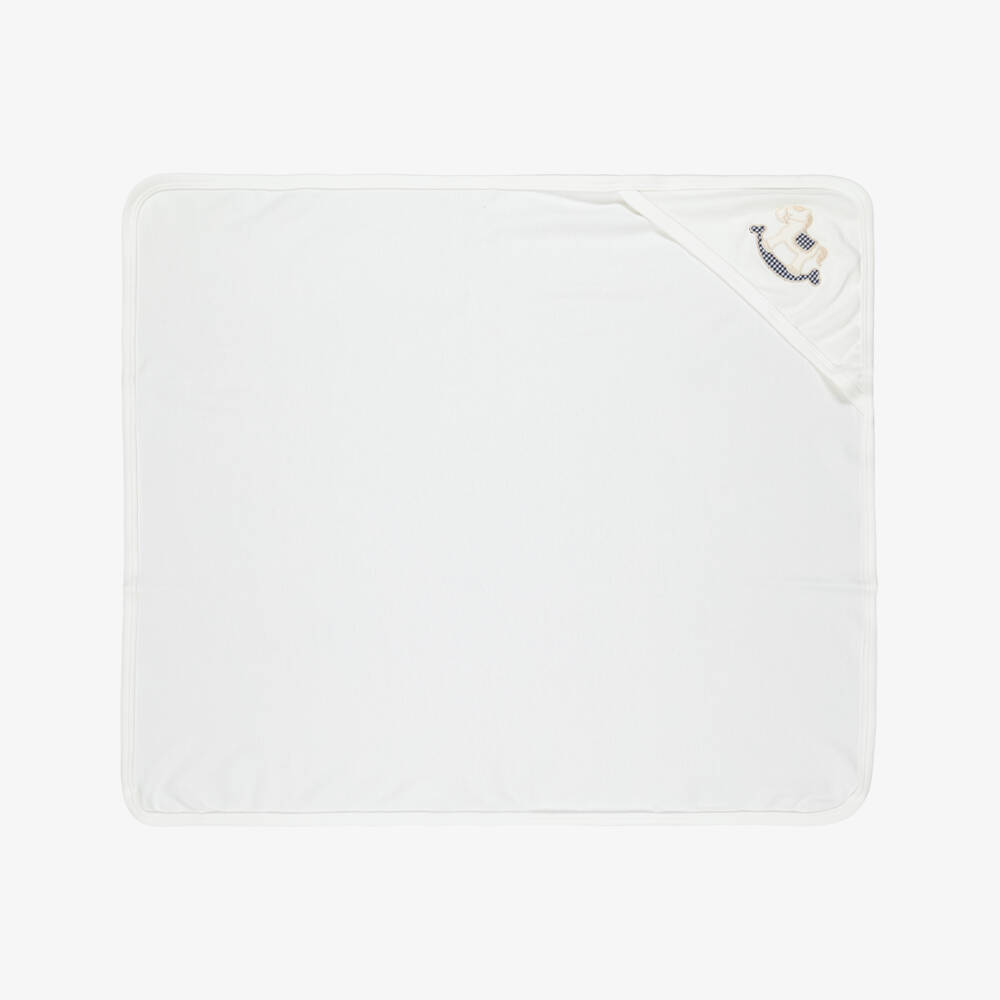 Beau KiD-Ivory Cotton Babysuit Set With Rocking Horse Motif | Childrensalon