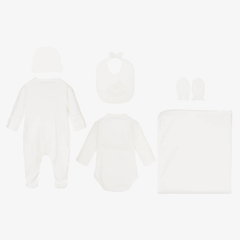 Beau KiD-Кремовый комплект с комбинезоном (6предметов) | Childrensalon