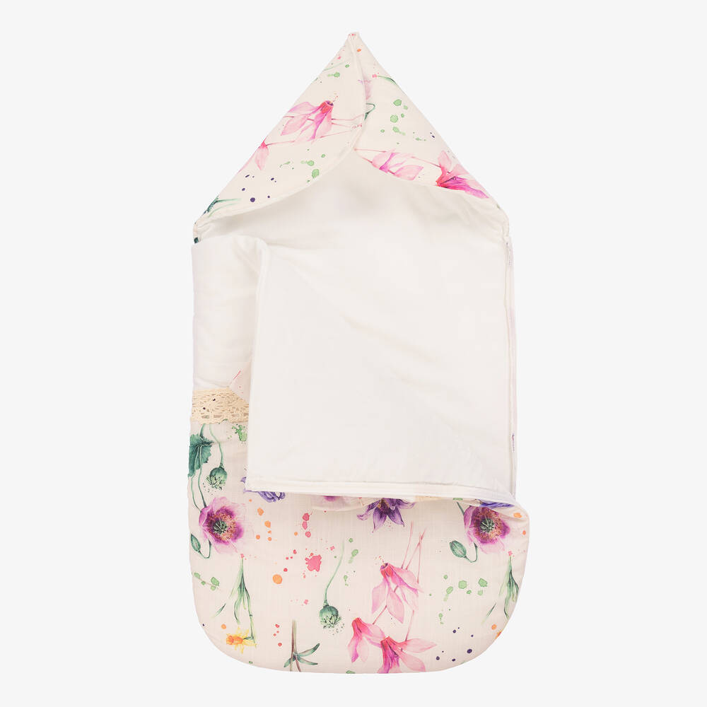 Beau KiD-Ivory Floral Baby Nest (72cm) | Childrensalon