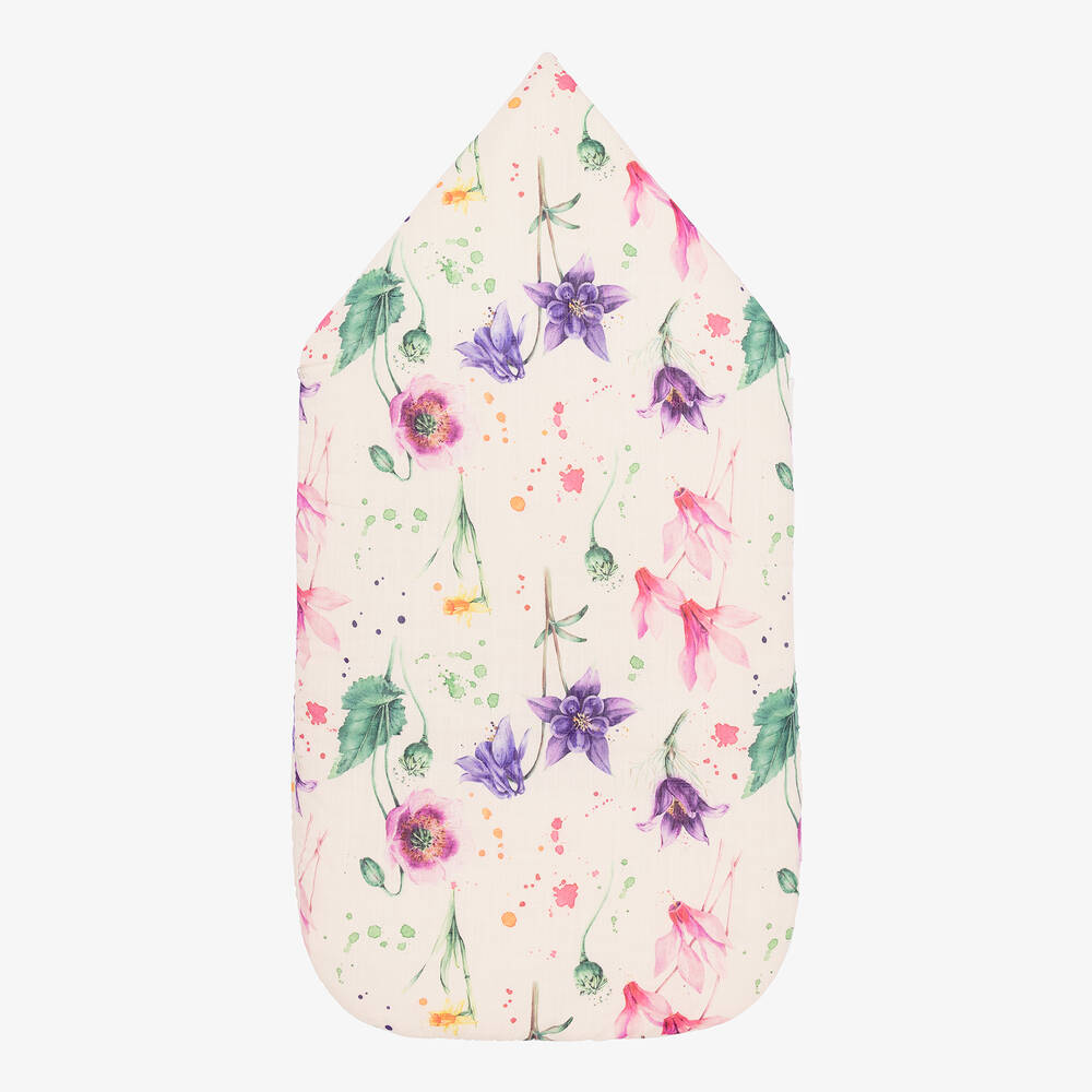 Beau KiD-Ivory Floral Baby Nest (72cm) | Childrensalon