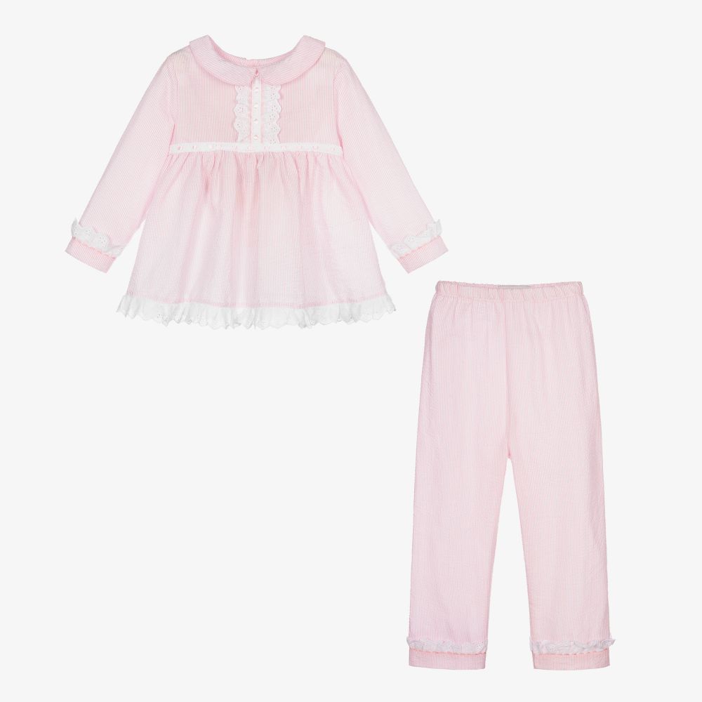 Beau KiD-Розовая хлопковая пижама в полоску | Childrensalon