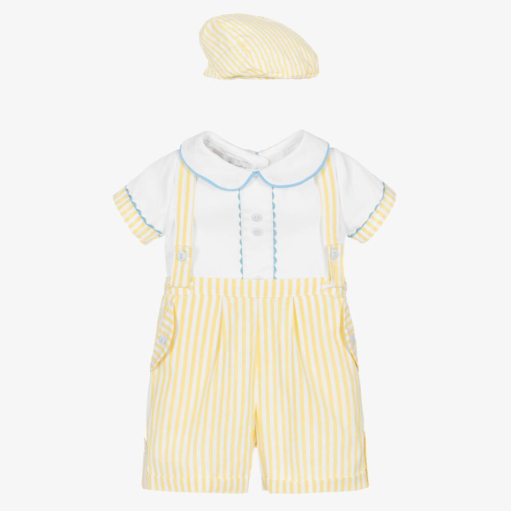 Beau KiD-Yellow & White Shorts Set | Childrensalon