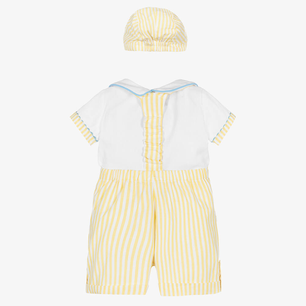 Beau KiD-Yellow & White Shorts Set | Childrensalon