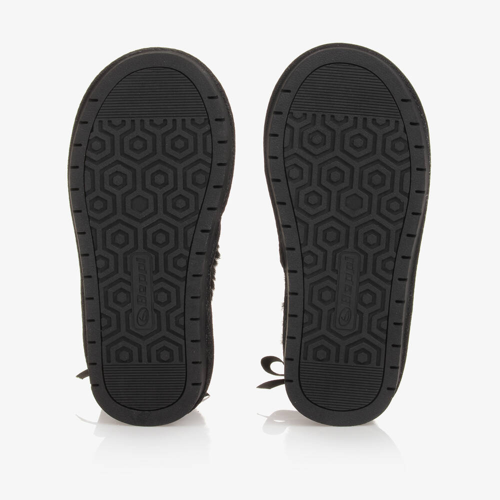 Beppi-Girls Black Faux Fur Lined Boots | Childrensalon