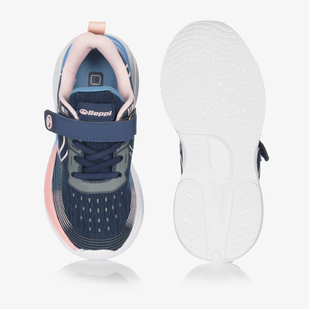 Beppi-Кроссовки сине-розовые с мягкой пенной стелькой для девочек | Childrensalon