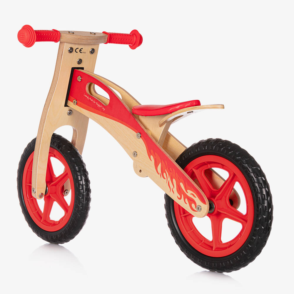Bikkembergs-دراجة توازن خشب لون أحمر | Childrensalon