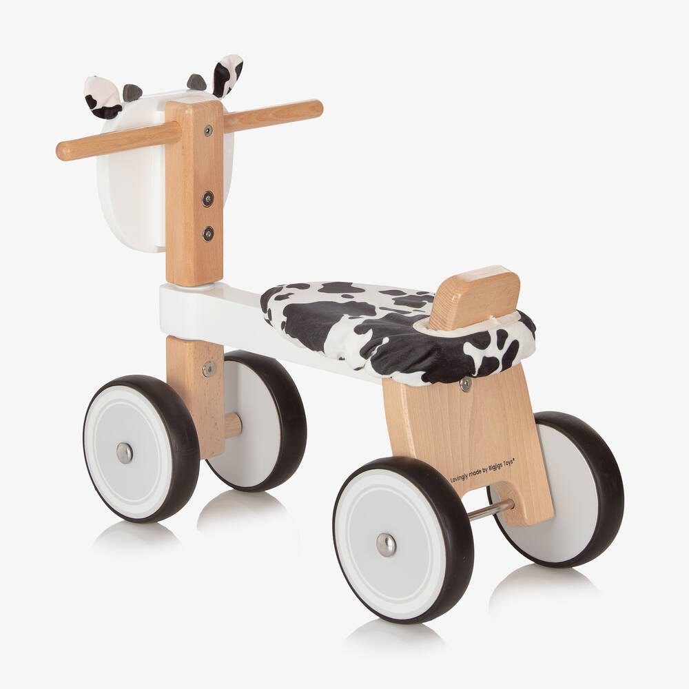 Bigjigs-Wooden Ride-On Cow (45cm) | Childrensalon
