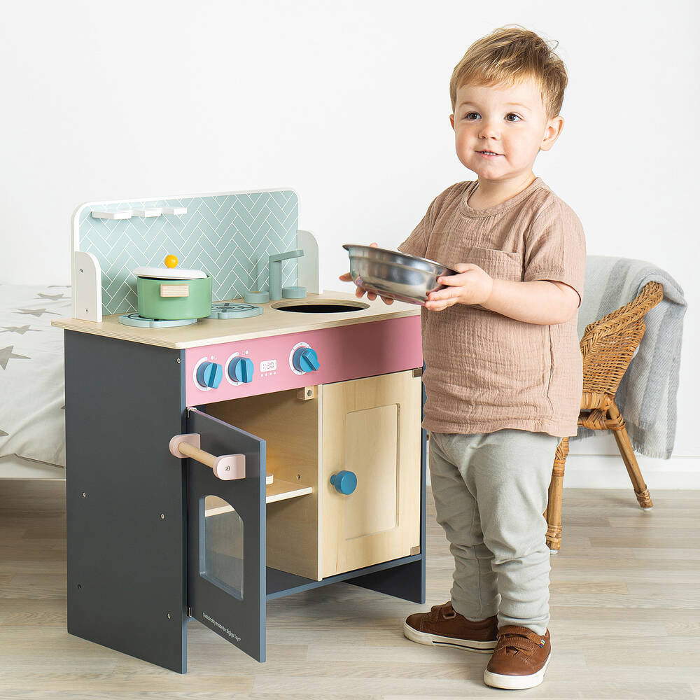 Bikkembergs-مجموعة مطبخ خشب على الطراز الاسكندنافي (60 سم) | Childrensalon