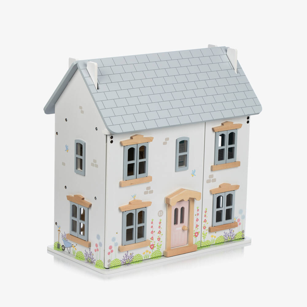 Bigjigs-Wooden Summer Cottage Dolls House (56cm) | Childrensalon