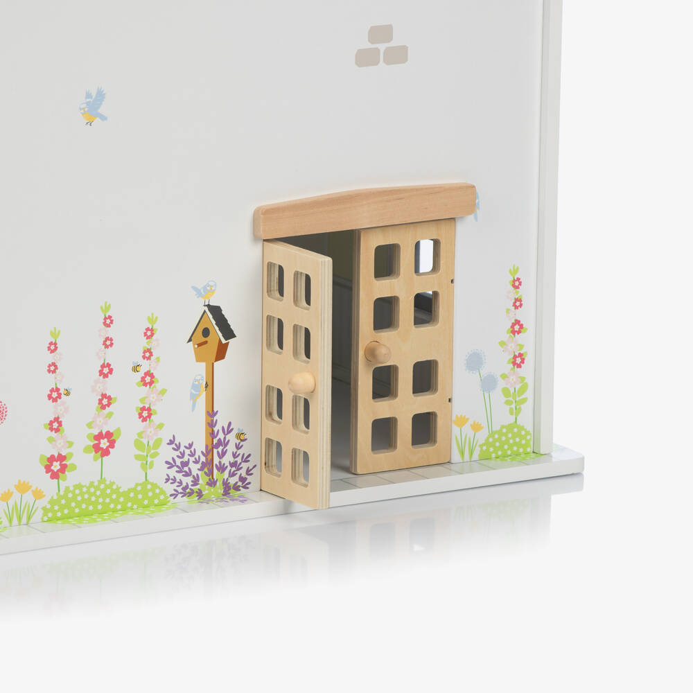 Bigjigs-Wooden Summer Cottage Dolls House (56cm) | Childrensalon