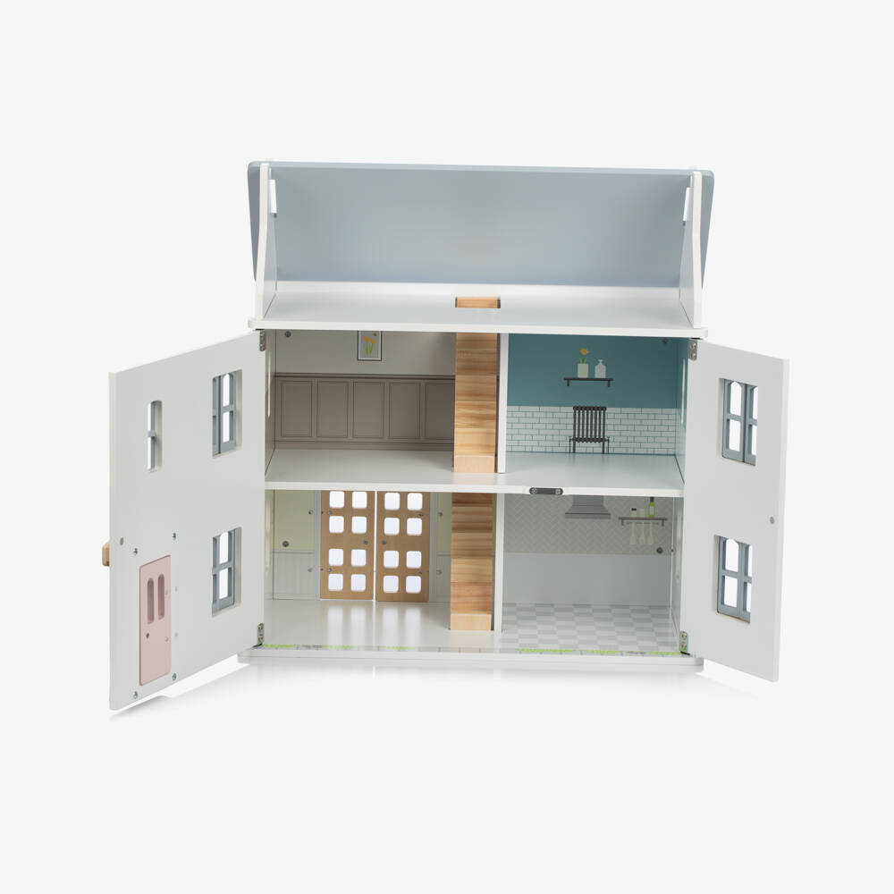 Bigjigs-Wooden Summer Cottage Dolls House (56cm) | Childrensalon
