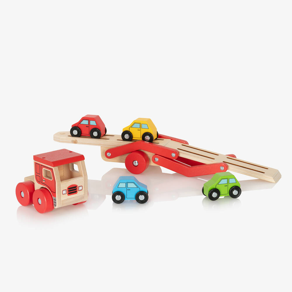 Bigjigs-Wooden Transporter Lorry (29cm) | Childrensalon