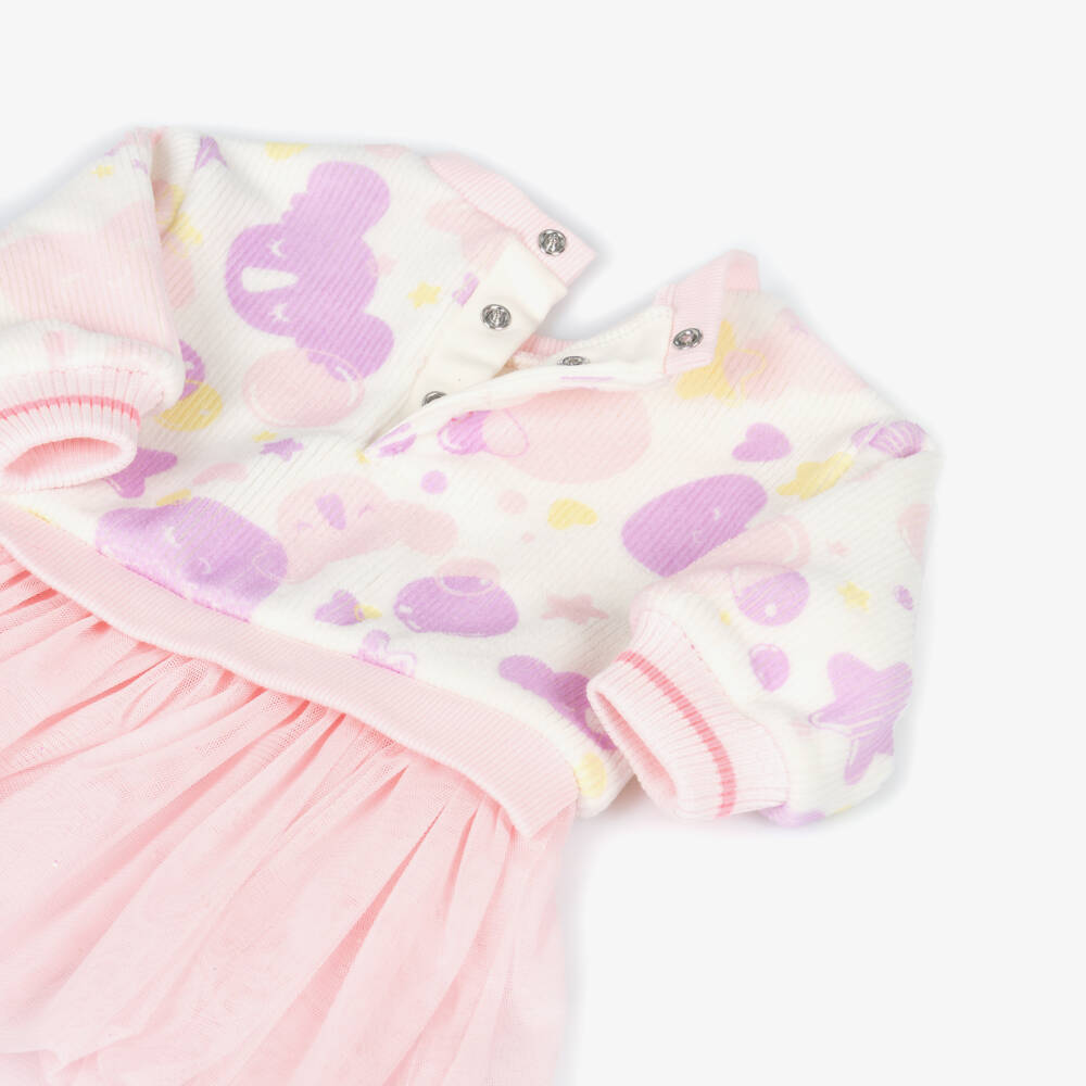 Billieblush-Baby Girls Pink Velour & Tulle Dress & Leggings Set | Childrensalon