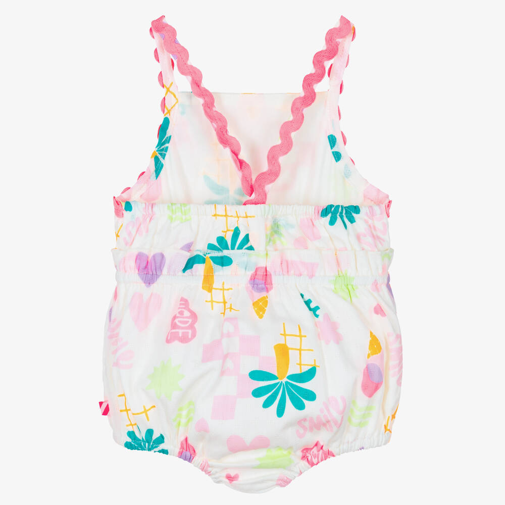 Billieblush-Baby Girls White Cotton Printed Shortie | Childrensalon