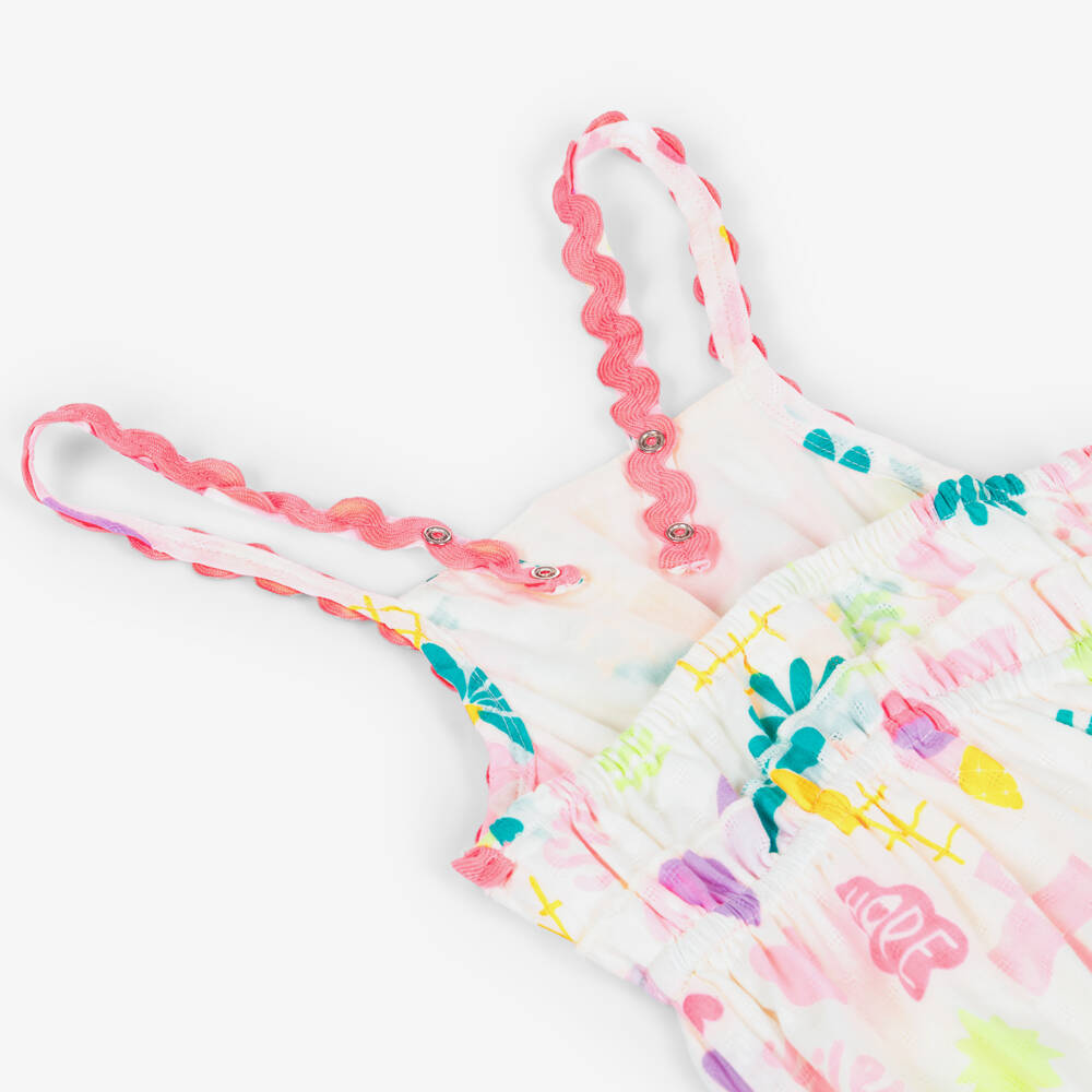 Billieblush-Baby Girls White Cotton Printed Shortie | Childrensalon