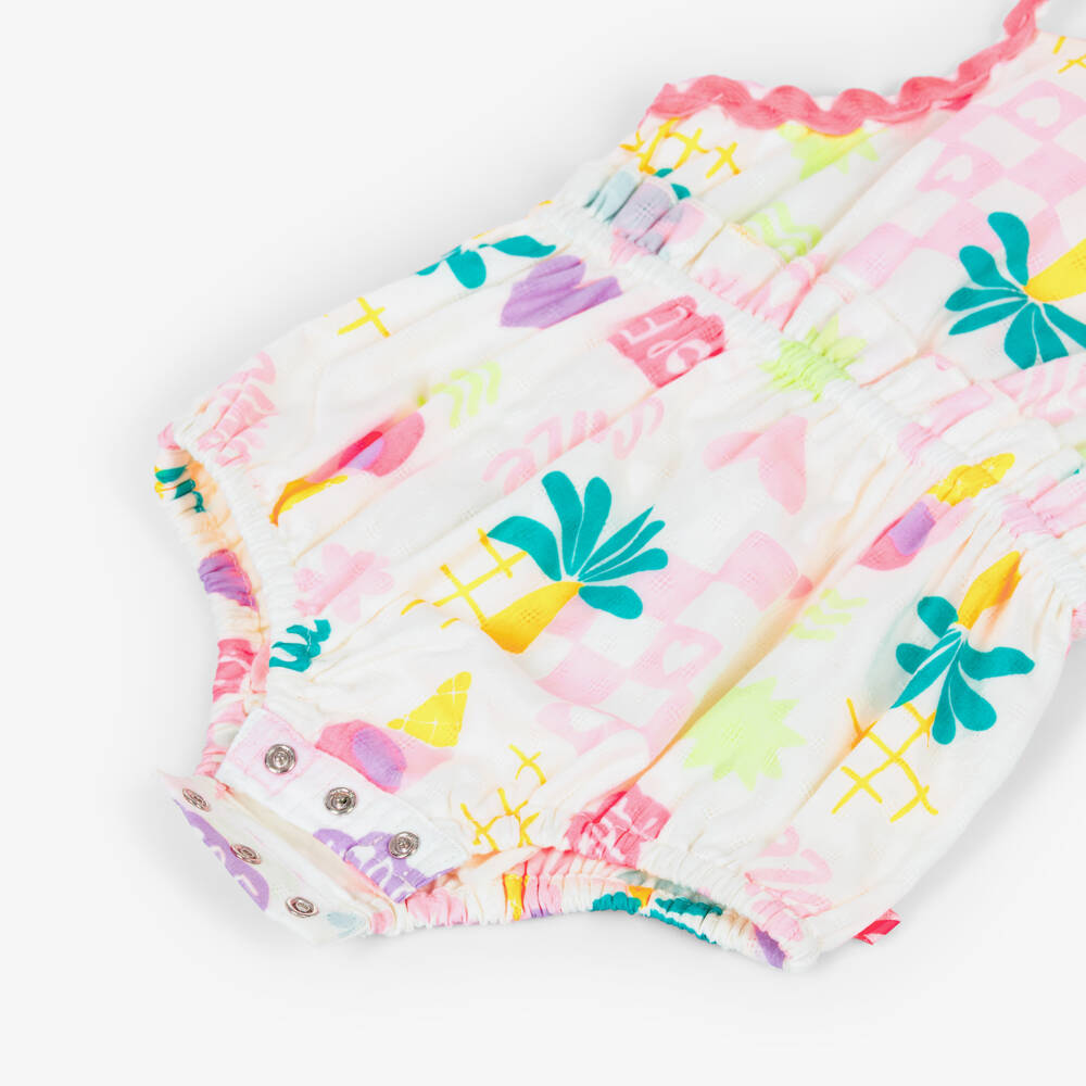 Billieblush-Baby Girls White Printed Shortie | Childrensalon