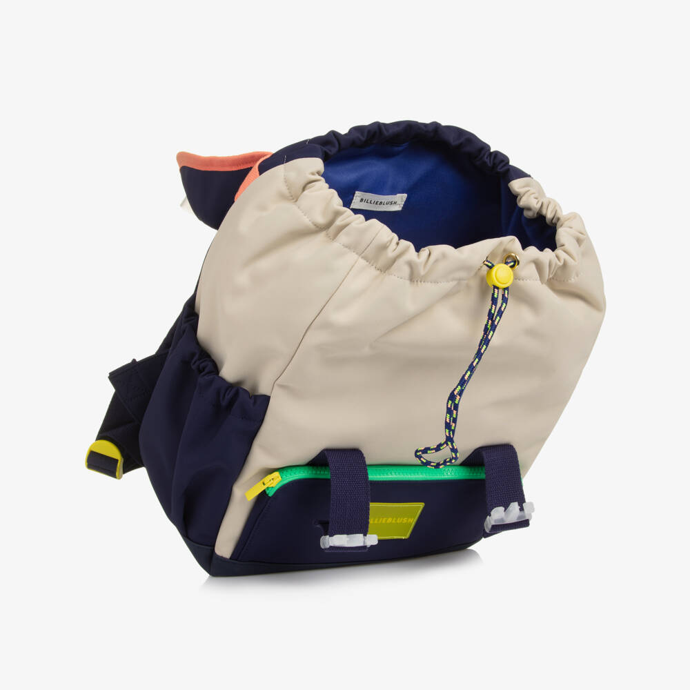 Billieblush-Boys Beige & Blue Colourblock Backpack (37cm) | Childrensalon
