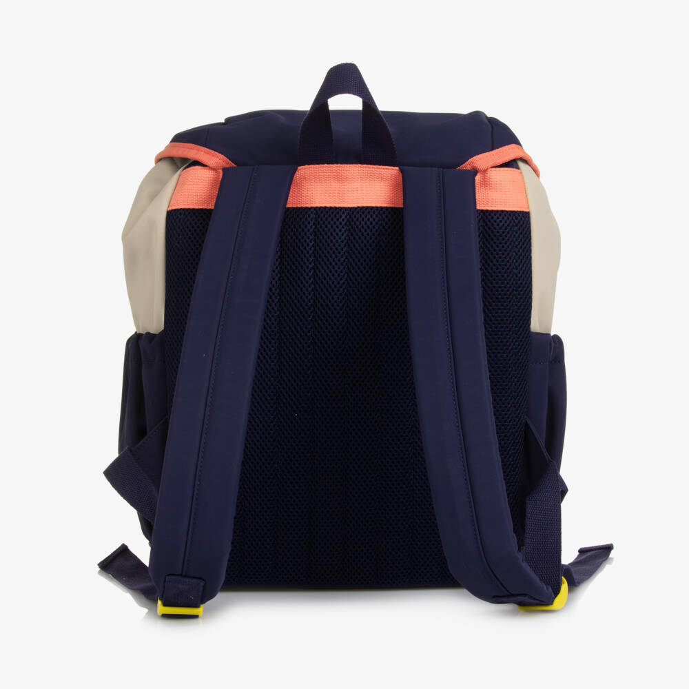 Billieblush-Boys Beige & Blue Colourblock Backpack (37cm) | Childrensalon