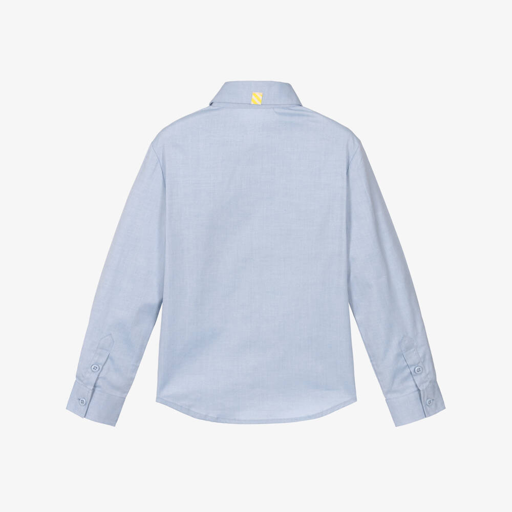 Billieblush-قميص قطن أوكسفورد لون أزرق للأولاد  | Childrensalon