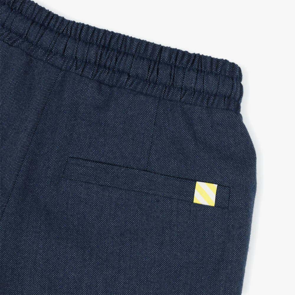 Billieblush-Boys Blue Regular Fit Drawstring Trousers | Childrensalon