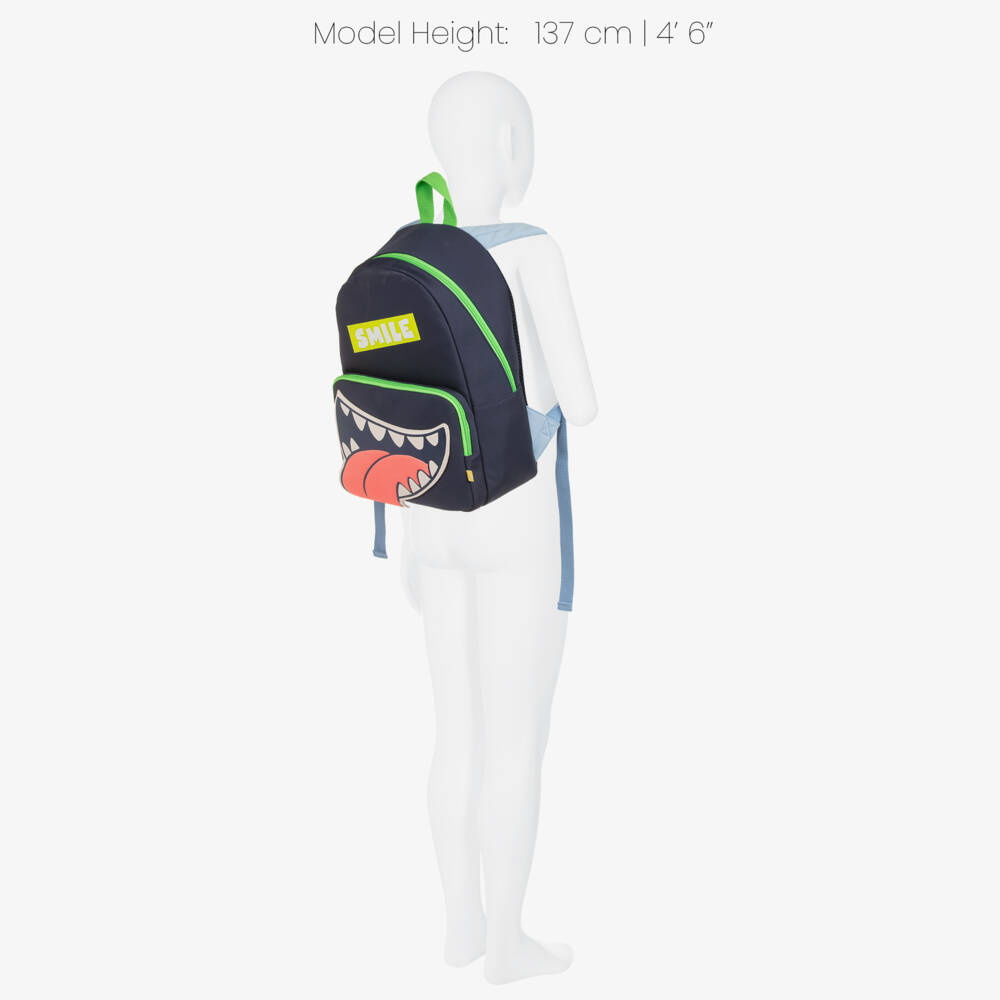 Billieblush-Boys Blue Smile Backpack (40cm) | Childrensalon