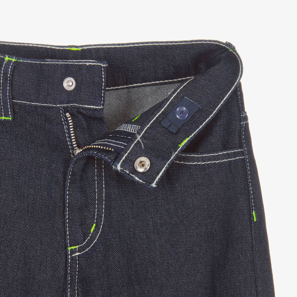Billieblush-Boys Dark Blue Denim Jeans with Stitching Detail | Childrensalon