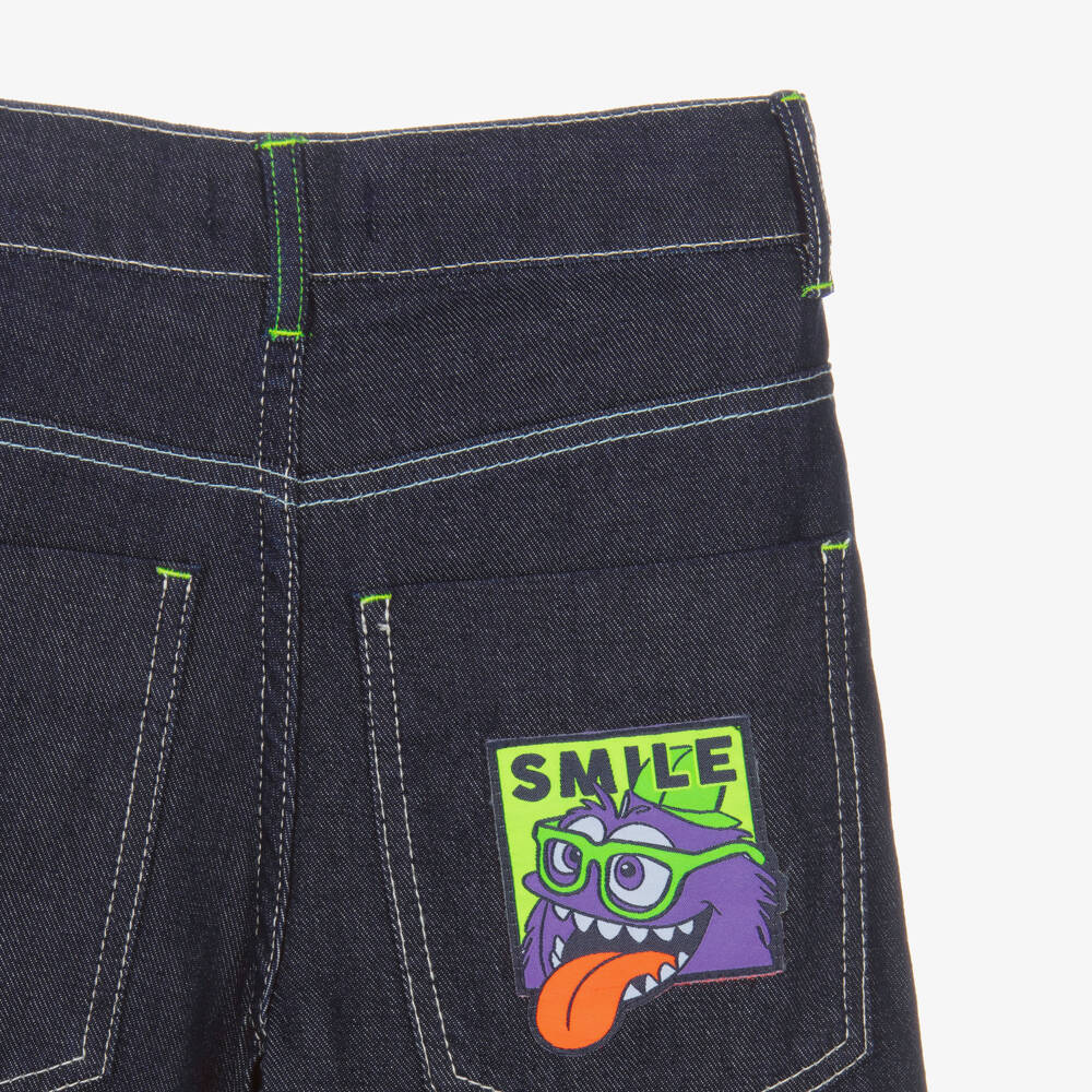 Billieblush-Boys Dark Blue Denim Jeans with Stitching Detail | Childrensalon