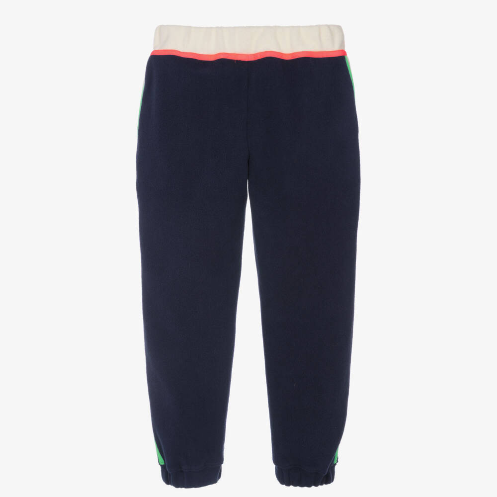 Billieblush-Boys Navy Blue Fleece Colourblock Joggers | Childrensalon