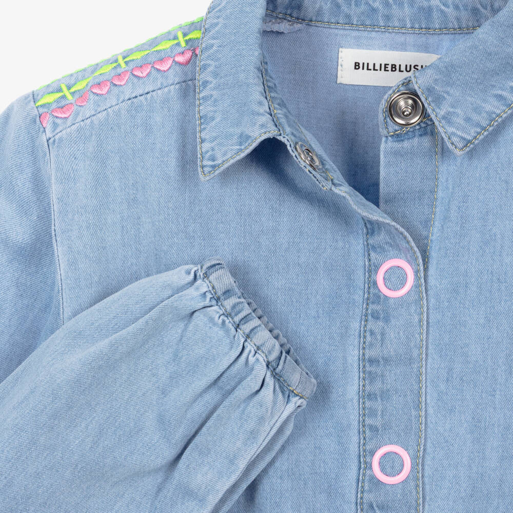 Billieblush-Girls Blue Chambray Dress | Childrensalon